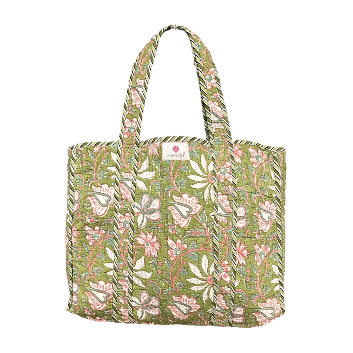 Block Printed Cotton Quilted Bag main image 0