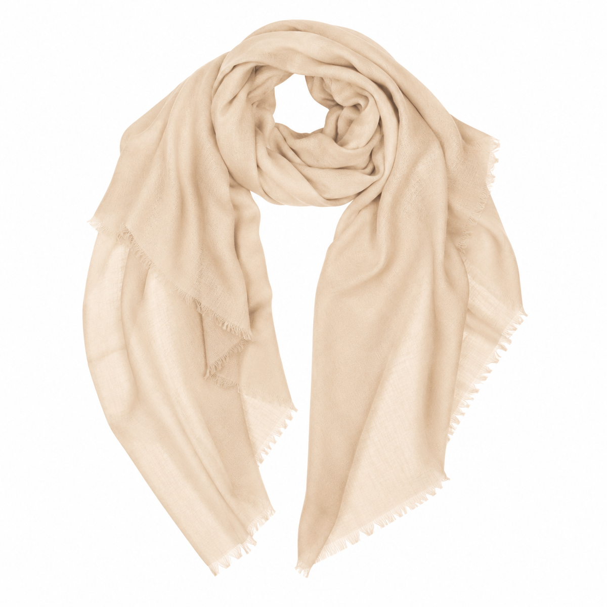 Sheer Plain Pashmina Stole - Ivory