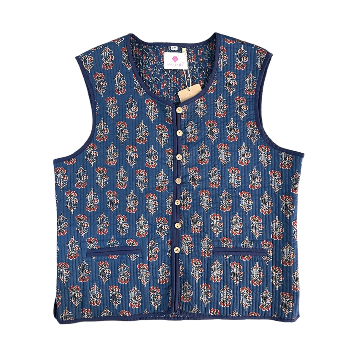 Quilted Vest - Dark Blue
