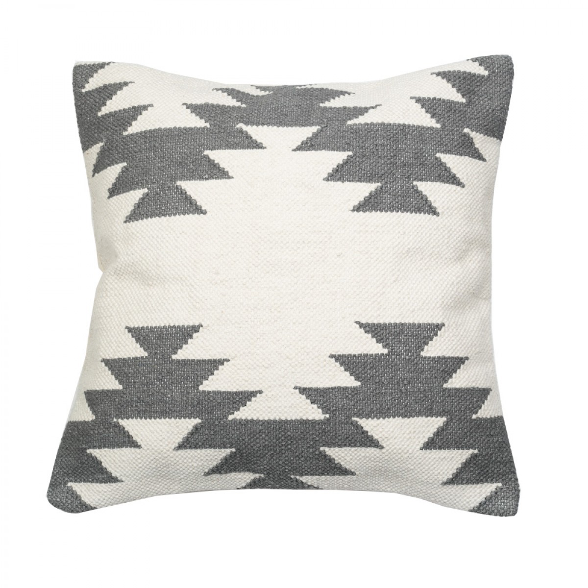 Cotton Cushion Cover - White & Grey