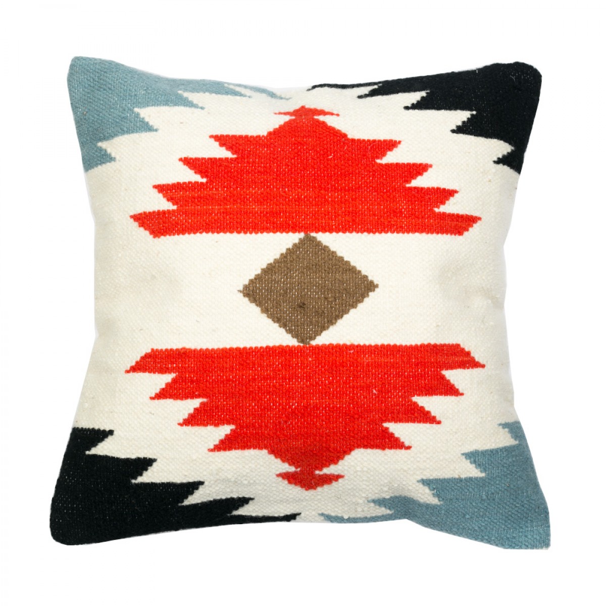 Cotton Cushion Cover - White & Red