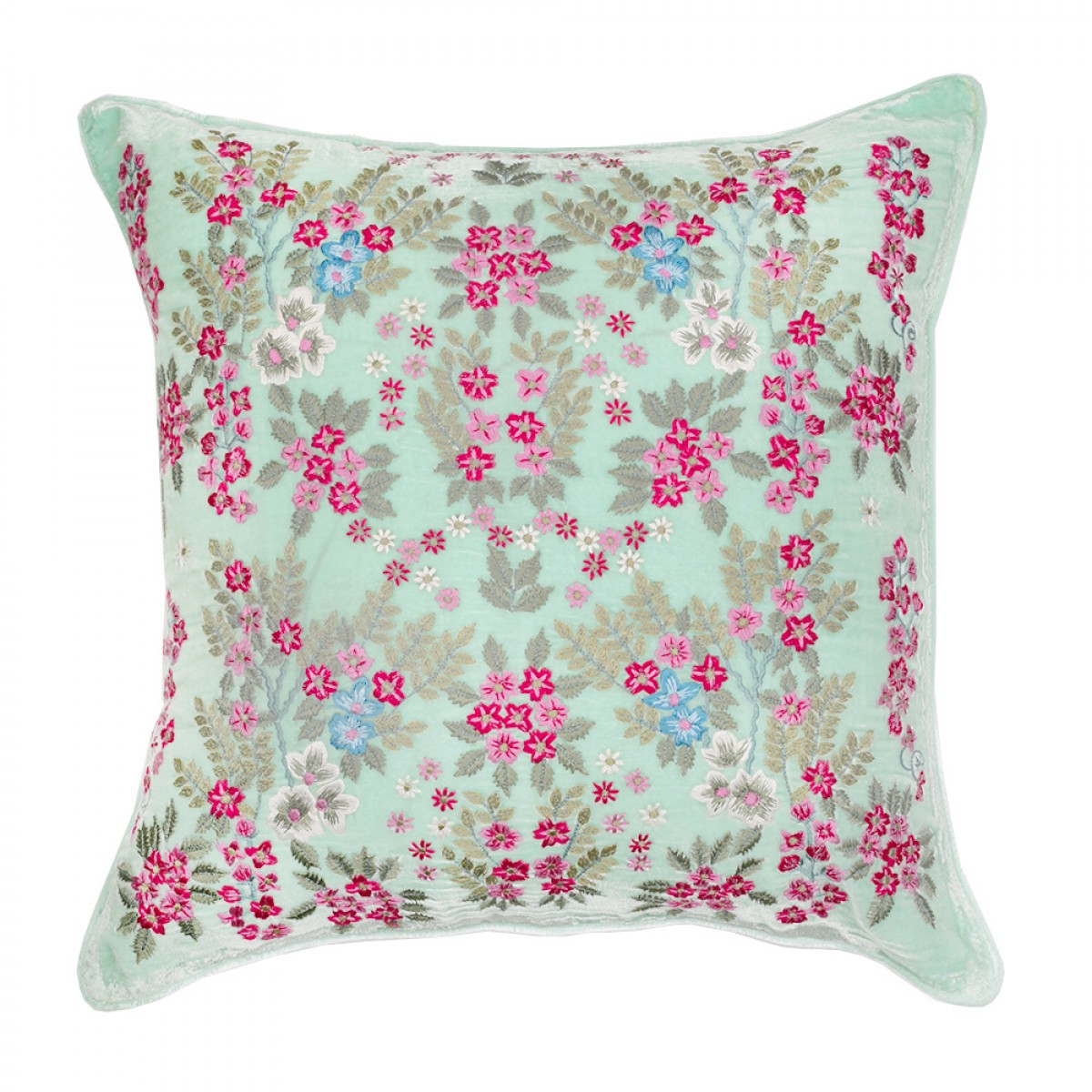 Designer Embroidered Cushion Cover - Waterfall