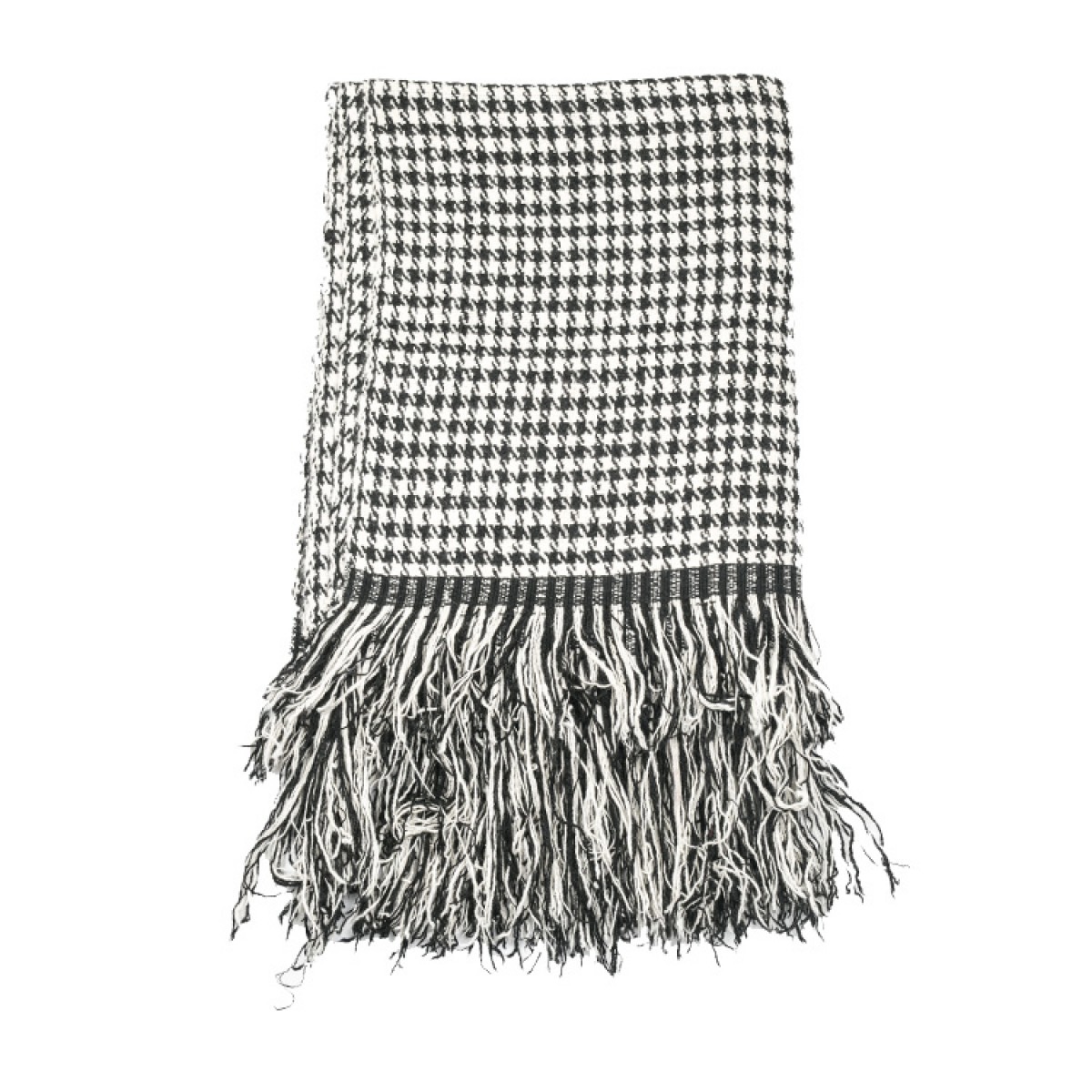 Black & White Houndstooth Cashmere Blanket (Made to Order)