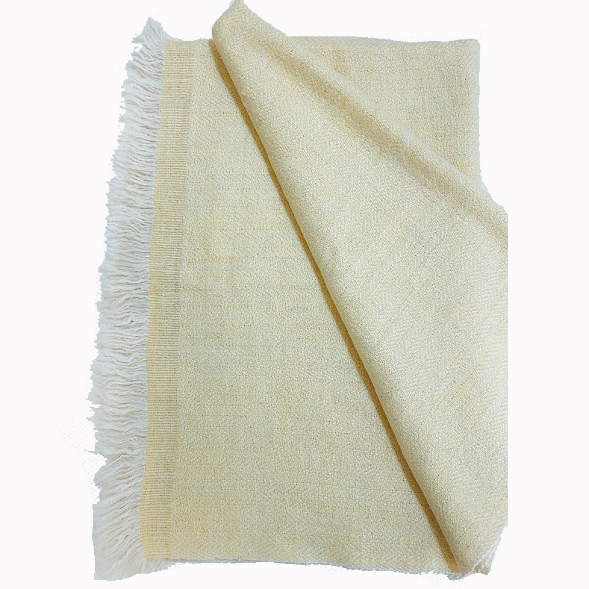 Baby Yellow Herringbone Weave Baby Cashmere Blanket 