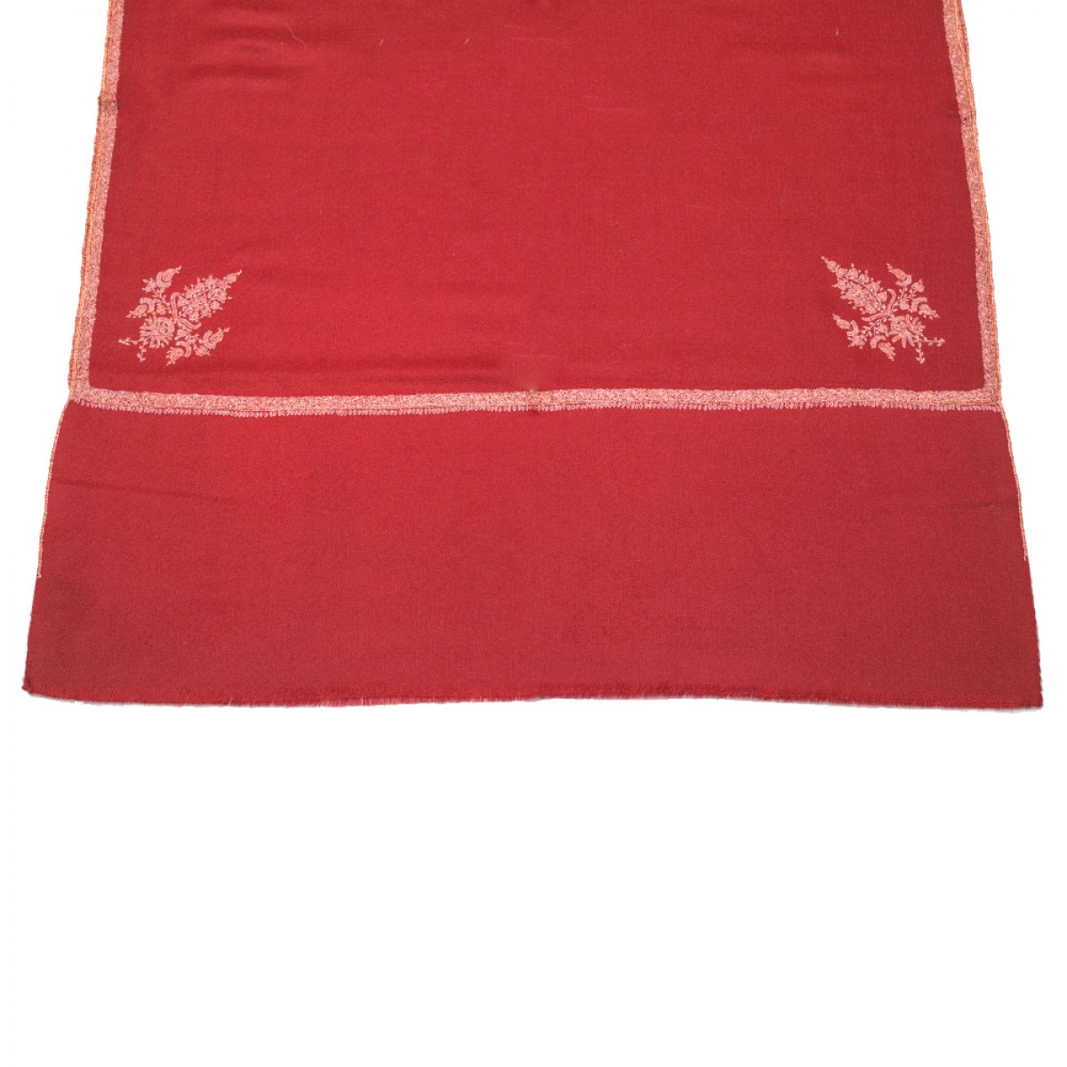 Embroidered Pashmina Stole - Red