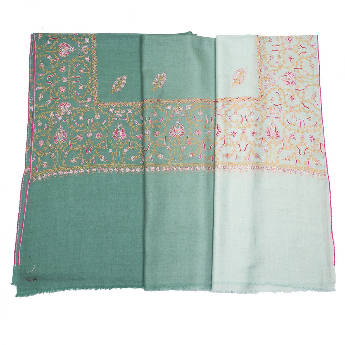 Embroidered Pashmina Shawl - Ombre