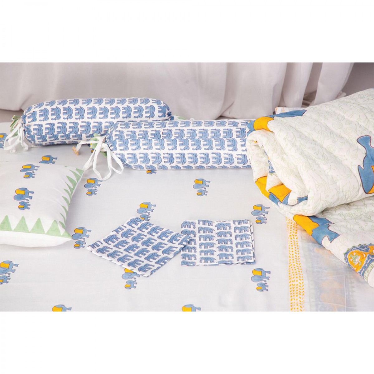 Baby Quilts Set - Elephant ( set of 6 )