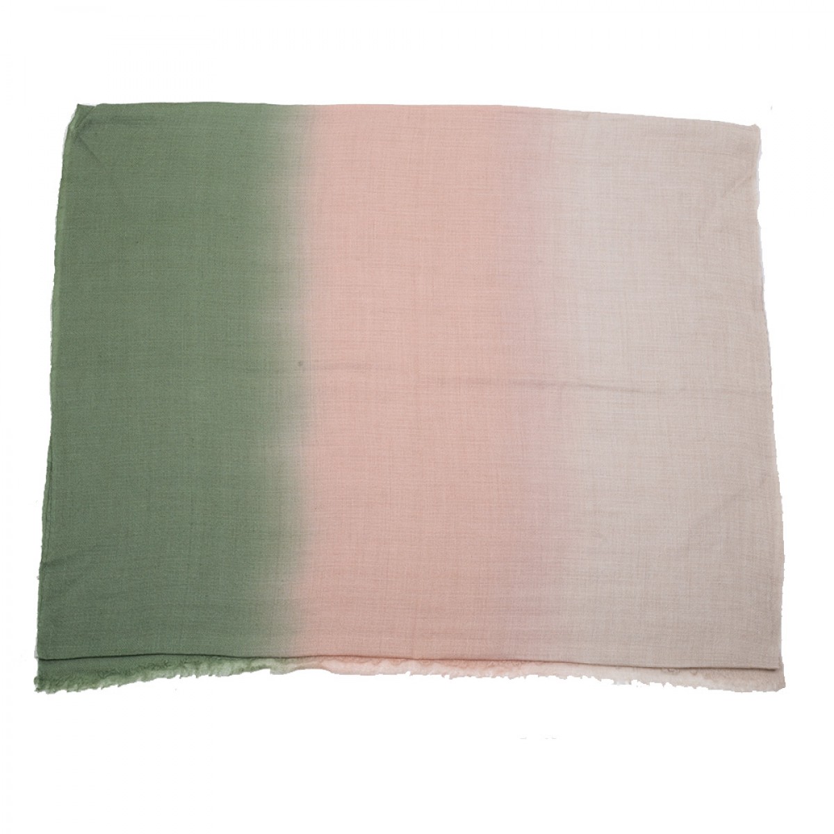 Ombre Pashmina Shawl - Moss Green & Baby Pink