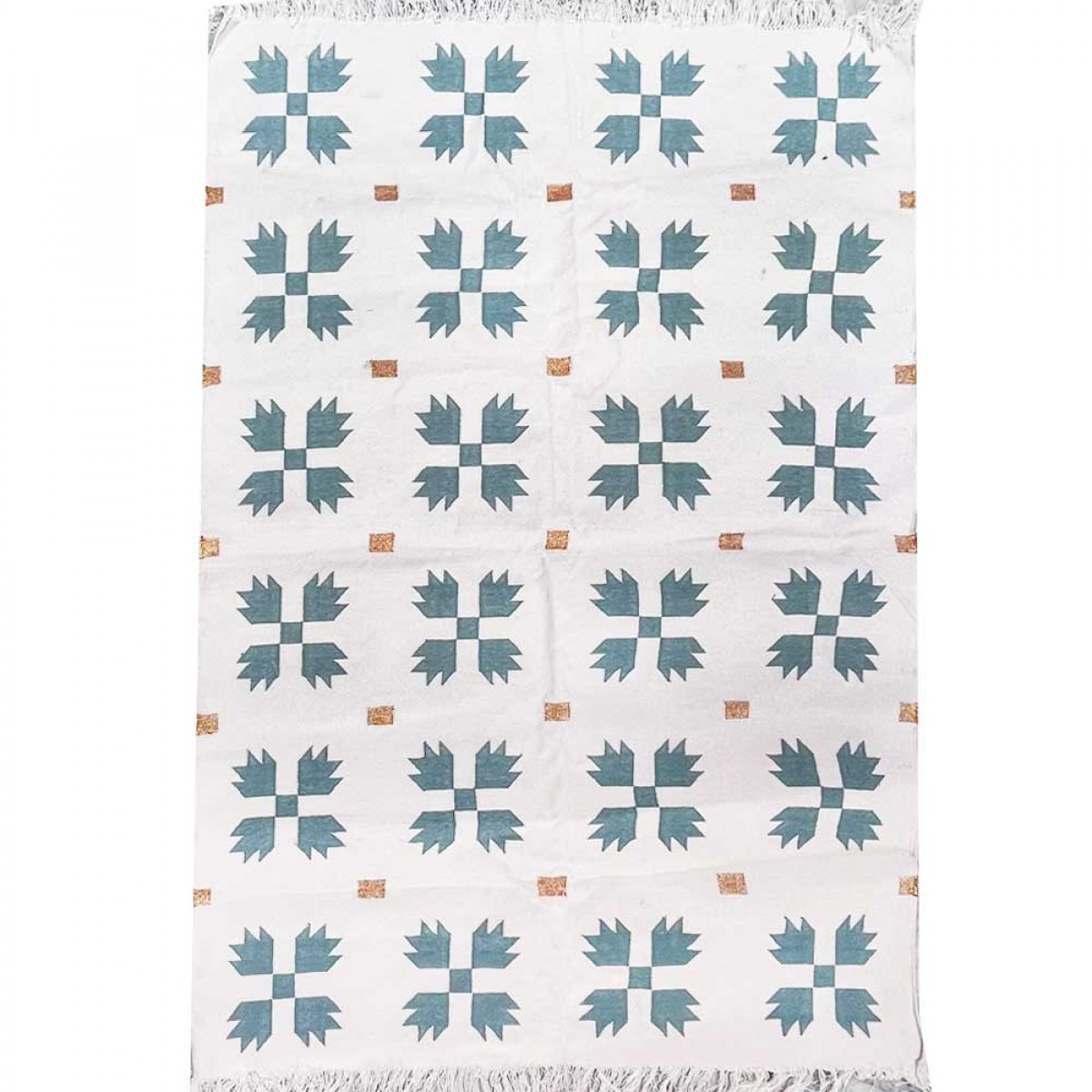 Cotton Floor Rugs - White & Pine (Made to Order)