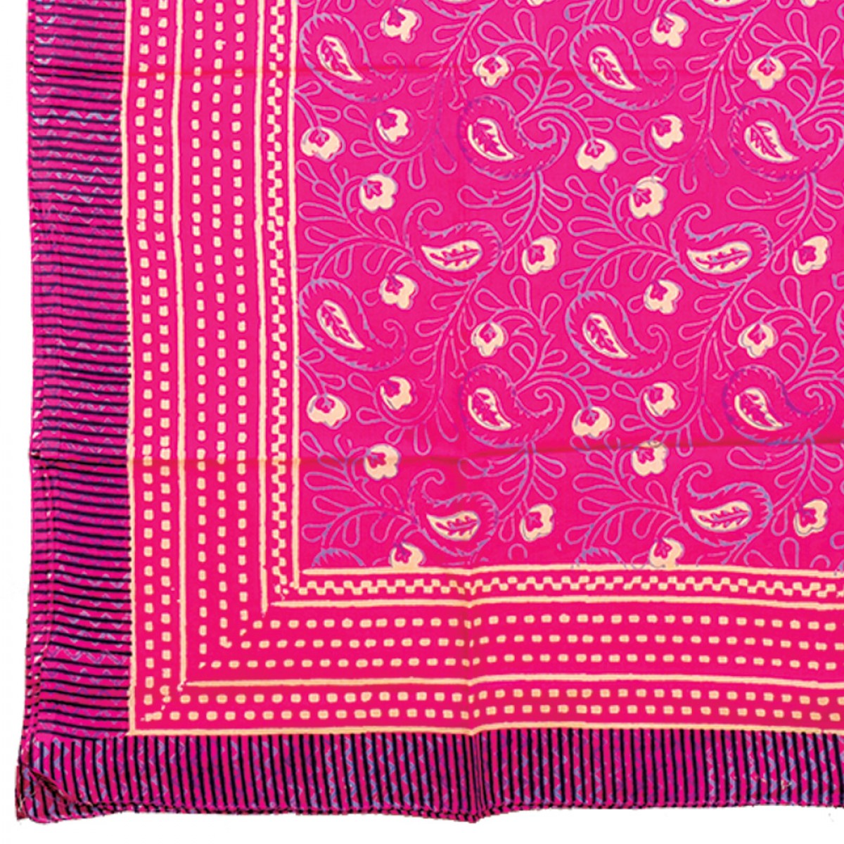 Hand Block Printed Sarongs - Hot Pink
