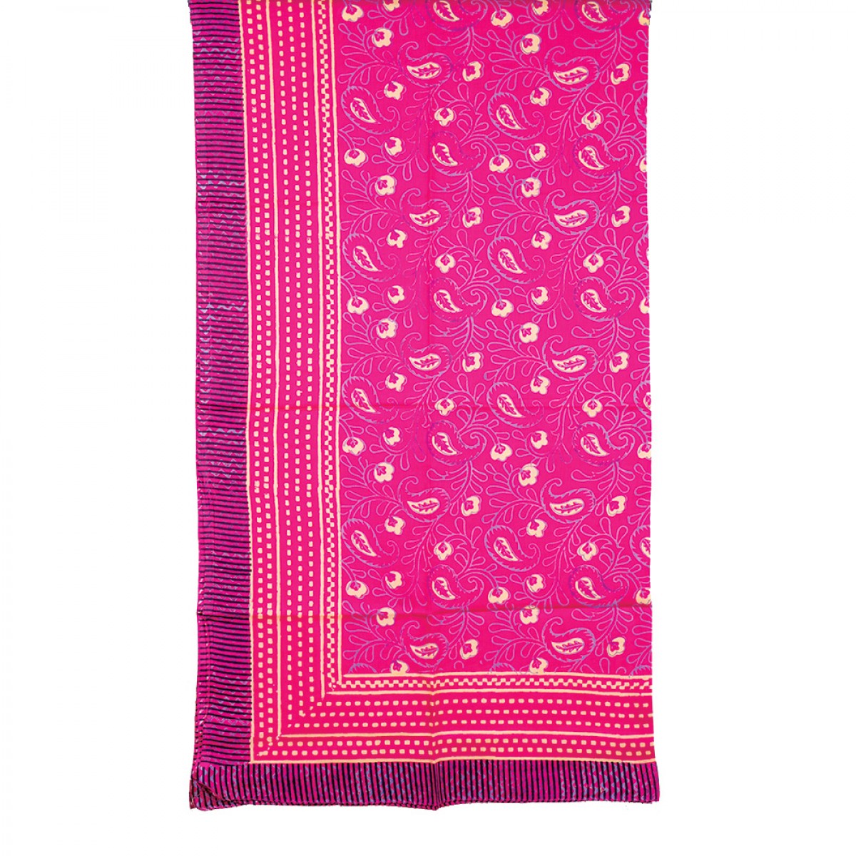Hand Block Printed Sarongs - Hot Pink