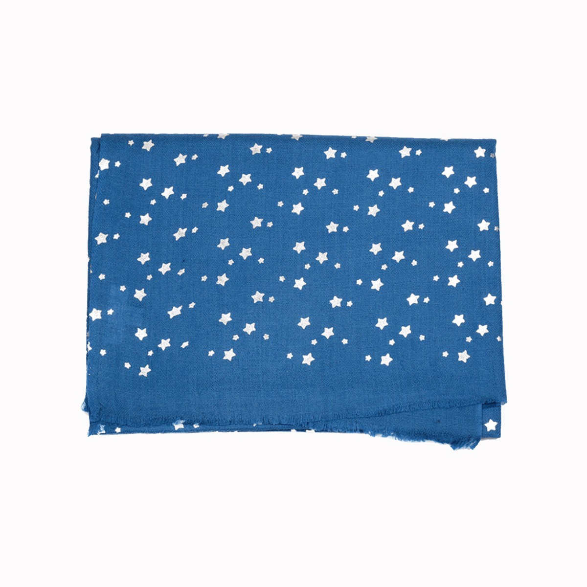 Merino Wool Star Shawl - Aegean Blue