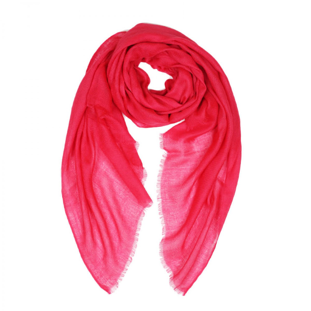 Sheer Pashmina Stole - Raspberry Red