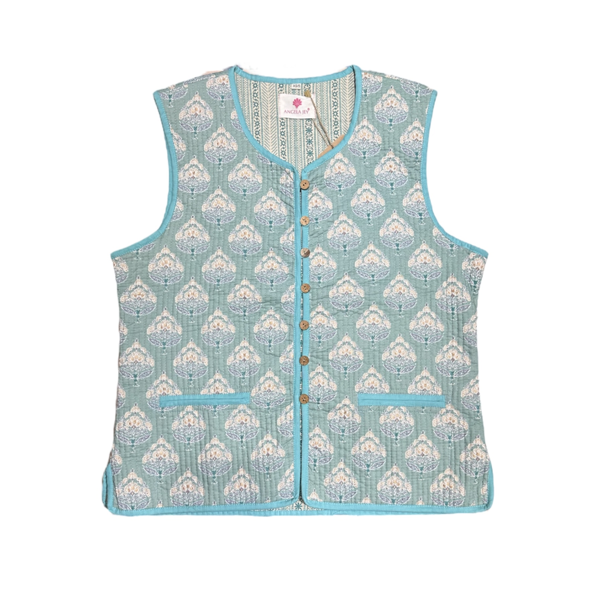 Quilted Vest - Baby Blue